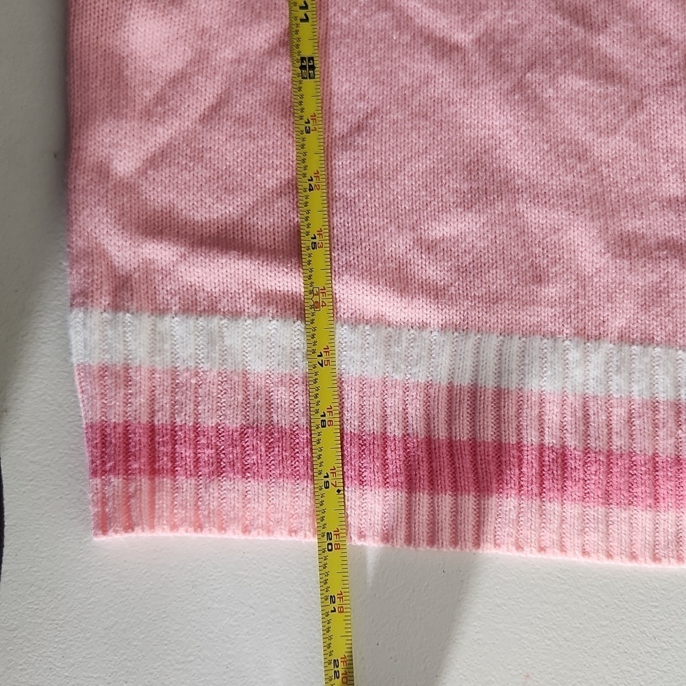 Rumwe Sweater Womens Size 8 To 10 Bunny Vest Pullover Light Pink White - Picture 7 of 8